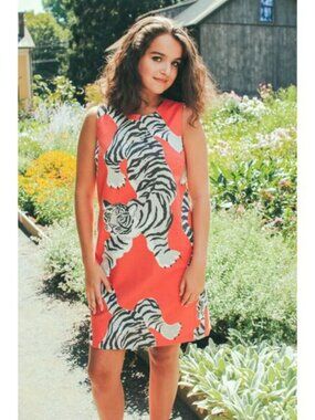 Love Lilly Tiger Lilly Red Catalina Shift Dress Cotton Tiger Size 6